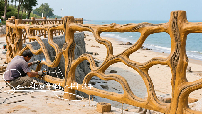 jimeng-2025-06-25-8661-正在施工制作的安全圍欄設計，線條流暢自然，給人柔和靈動之感。為空間增添活潑與藝術....jpeg