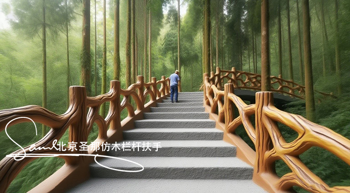 jimeng-2025-06-25-5085-正在施工制作的旅游區(qū)樓梯室外安全圍欄設(shè)計制作過程，美工正在施工制作，先用鋼筋焊接....jpeg