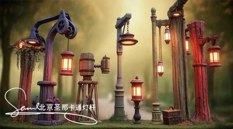 卡通燈桿