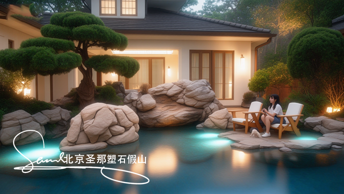 別墅水墻