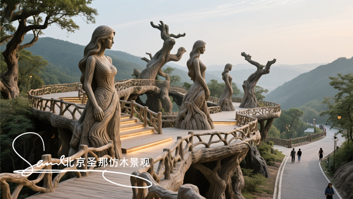 水泥仿木觀景臺(tái)