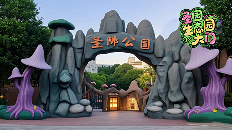 仿真假山大門