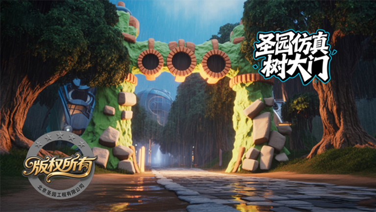 水泥假山大門