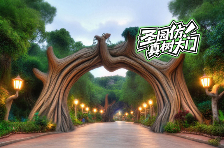 仿真假山大門